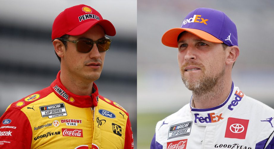 Denny Hamlin, Joey Logano reaccionan al incidente de la semana pasada en el pit-road.