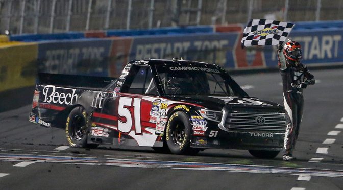 Featured Image for Kyle Busch claims record seventh NASCAR Truck Series victory at Charlotte