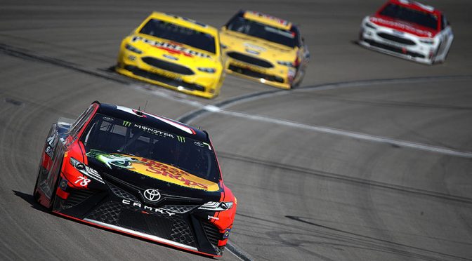 Truex sidesteps Keselowski, rallies to Vegas win