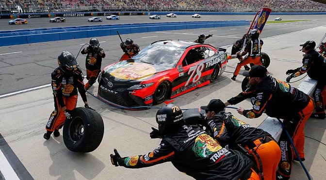 Featured Image for Boxed in by pit strategy, Truex happy to finish fourth