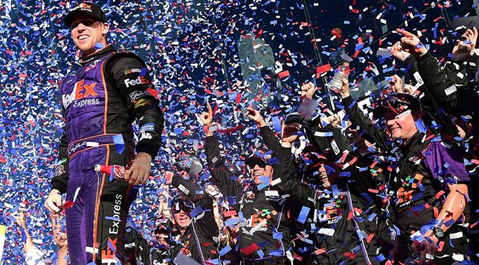 Hamlin's 2016 Daytona 500-winning car comes home — literally