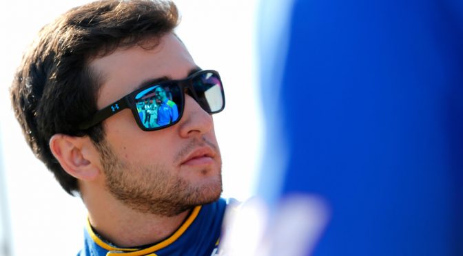 Featured Image for Elliott tops final practice, scrapes wall at Auto Club