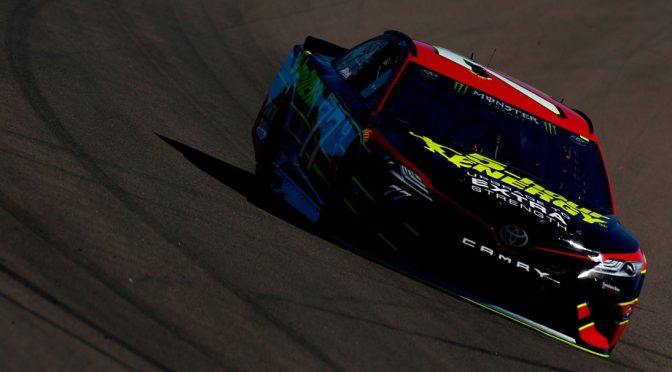 Furniture Row No. 77 hauler damaged in accident