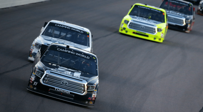 Kyle Busch wins Truck race at Kansas, while Ben Rhodes leaves heartbroken