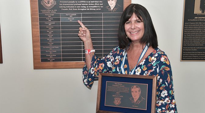Holly Cain named 2017 recipient of Bob Russo Founders Award