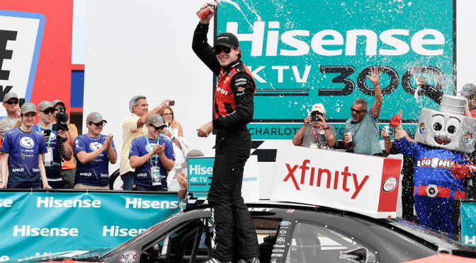 Featured Image for Blaney passes Harvick in the final laps for XFINITY win at Charlotte