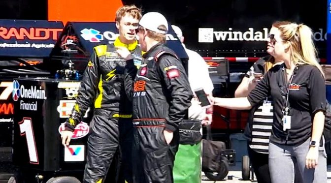 Gase, Gallagher exchange words in garage after wreck in practice