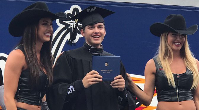 Noah Gragson steals not one, not two, but THREE kisses during ‘graduation’