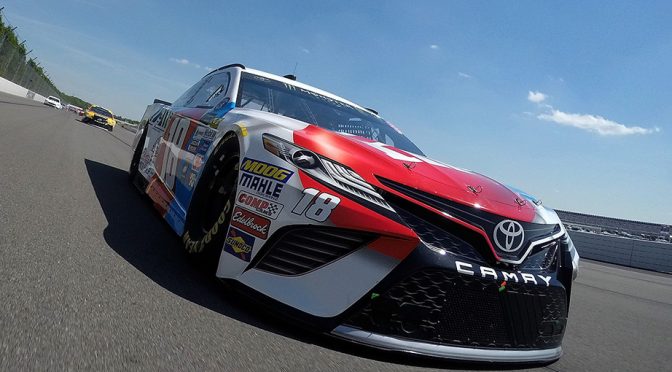 Featured Image for Kyle Busch, Kyle Larson win stages at Pocono