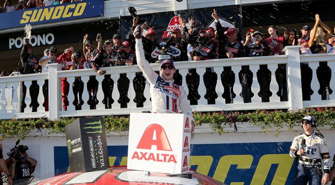Featured image for NASCAR Nation reacts to Ryan Blaney’s wild first career win at Pocono
