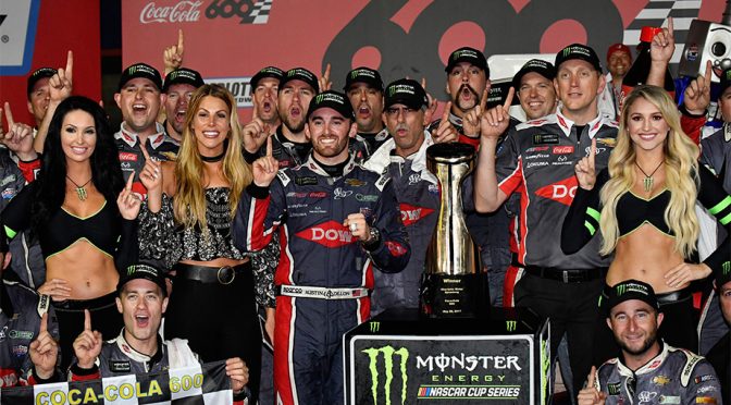 Featured image for Chance meeting between Austin Dillon, Indy 500 champ Sato