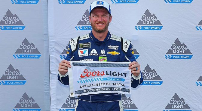 Featured Image for Dale Earnhardt Jr. secures Coors Light Pole at Daytona