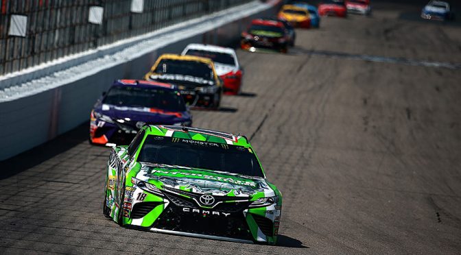 Featured image for Kyle Busch, Truex Jr. split stage wins at New Hampshire