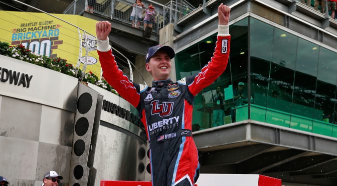 William Byron grabs XFINITY win No. 3 with Brickyard breakthrough