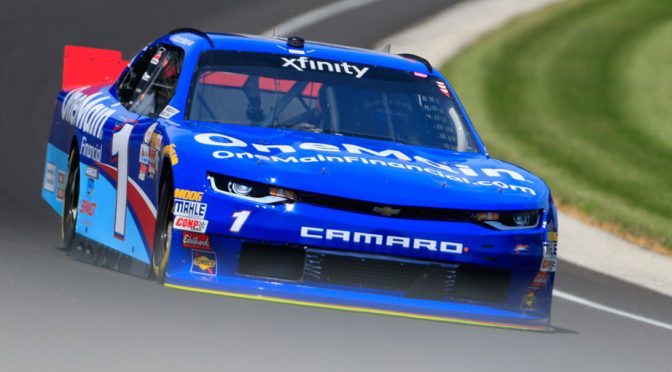 Featured Image for XFINITY Series drivers take Indianapolis rules package for a spin