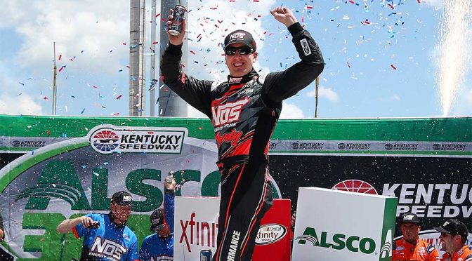 Featured Image for Late pit call powers Kyle Busch to XFINITY win at Kentucky