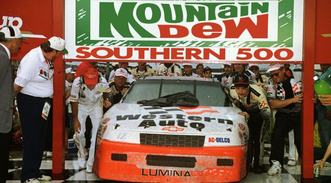 Featured image for Twenty-five years ago, Darrell Waltrip’s rain dance worked at a memorable Southern 500