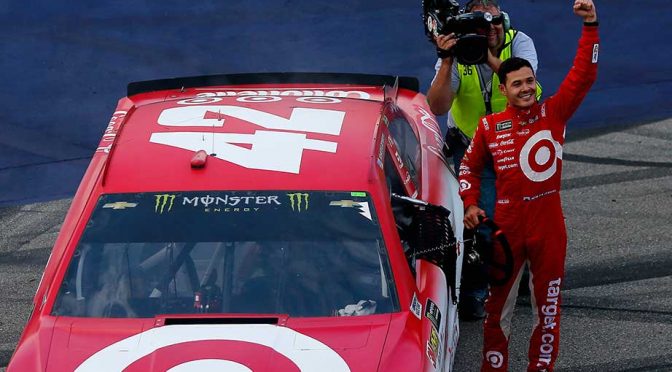 Featured Image for Cain: Larson’s young but drives like Stewart and races to win
