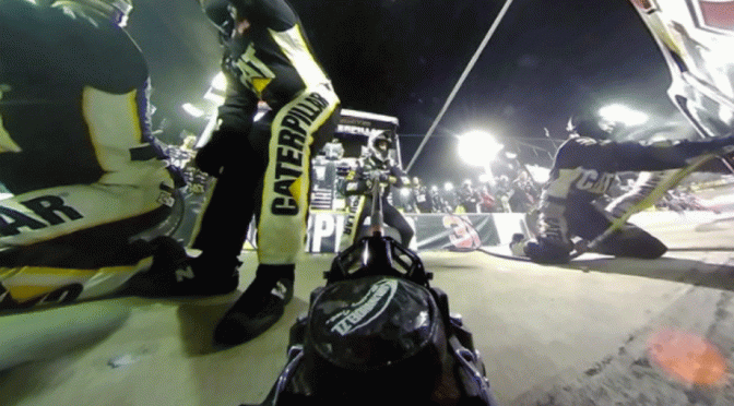 Featured image for Go inside pit row: Adam Lewis hooks camera to jack during Bristol night race