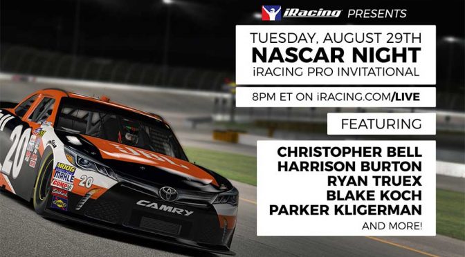 Watch Live: NASCAR iRacing Pro Invitational Series, NASCAR Peak Antifreeze Series races on Tuesday