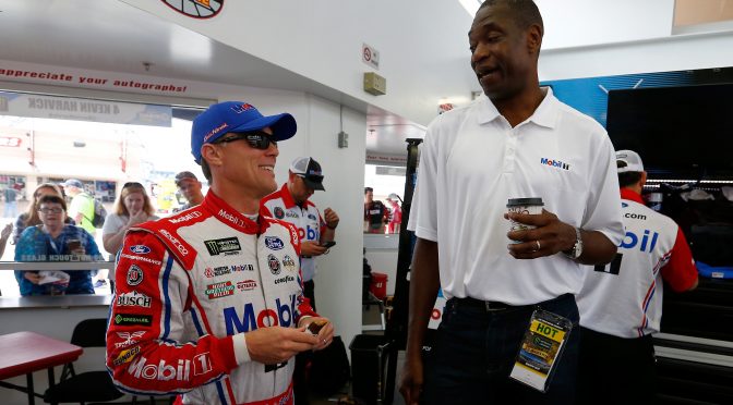 Fans take a ‘drive’ with Kevin Harvick, Dikembe Mutombo in NYC
