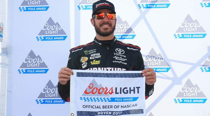 Featured image for Martin Truex Jr. speeds to Coors Light Pole Award at Dover