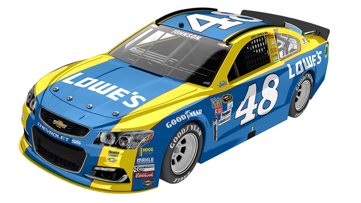 コ*う様 a229-2】ナスカー/ジミー・ジョンソン #48 レーシングカー/3 Johnson's No. 48 to honor Pearson, Earnhardt at Darlington