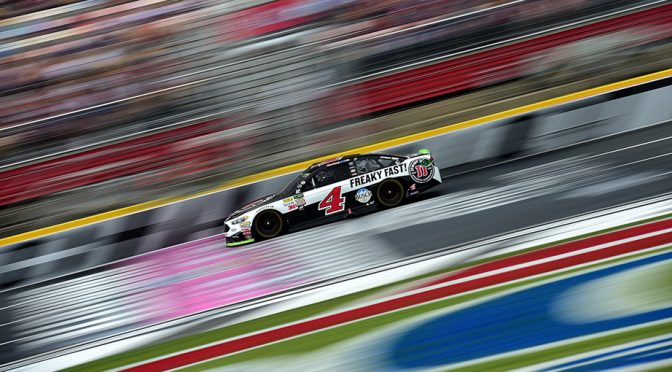 Harvick sweeps stages in Charlotte Monster Energy Series playoff race