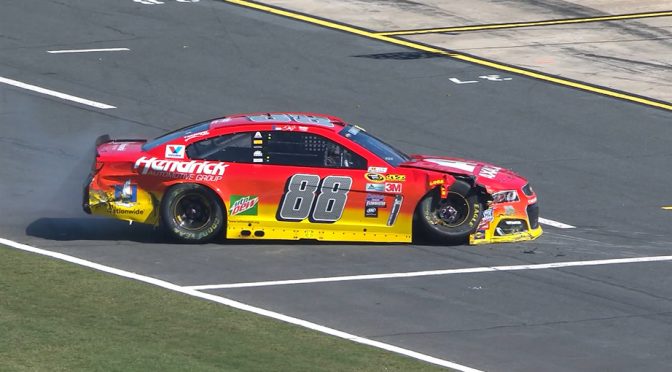 Alex Bowman's Charlotte run ends early after wreck