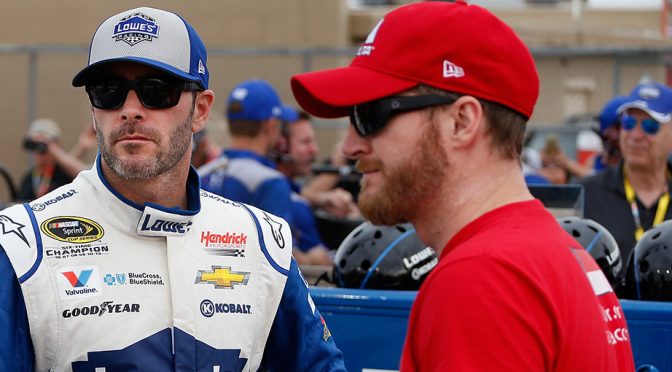 Dale Jr.: Rooting for Jimmie to get seventh title, tie father