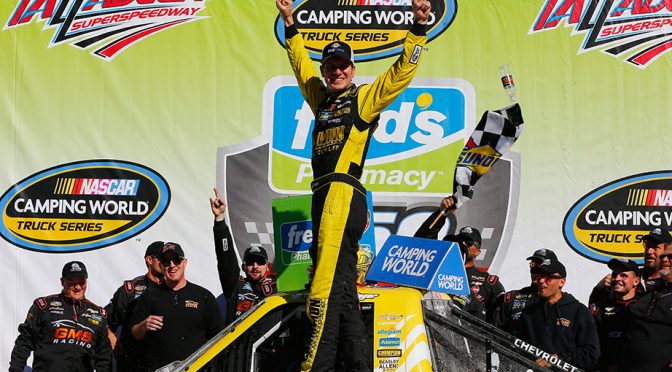 Grant Enfinger earns first win in Talladega truck thriller