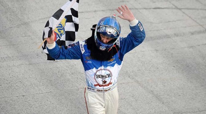 Kevin Harvick wins rain-delayed Bristol race