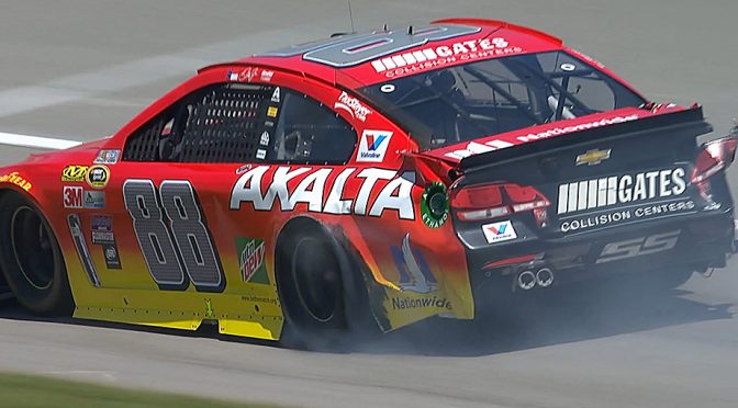 Earnhardt Jr.'s day ends early after Michigan wreck