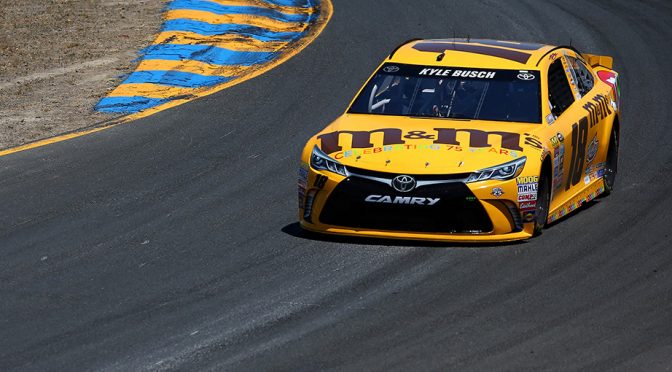 Kyle Busch's car hits jackrabbit in practice