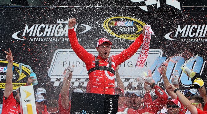 Featured Image for Kyle Larson gets first Sprint Cup win at Michigan