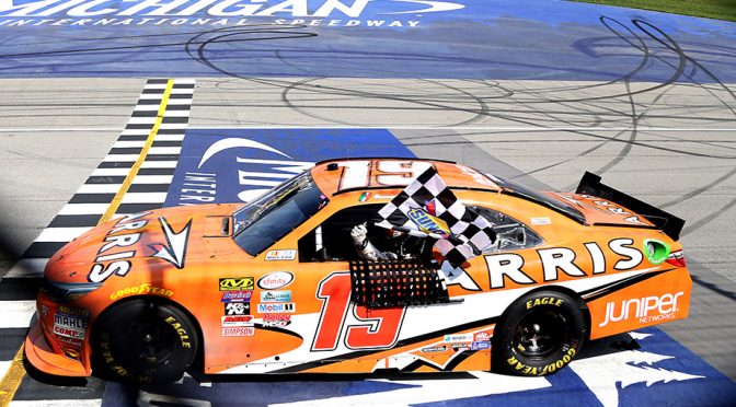 Daniel Suarez still beaming after Michigan win
