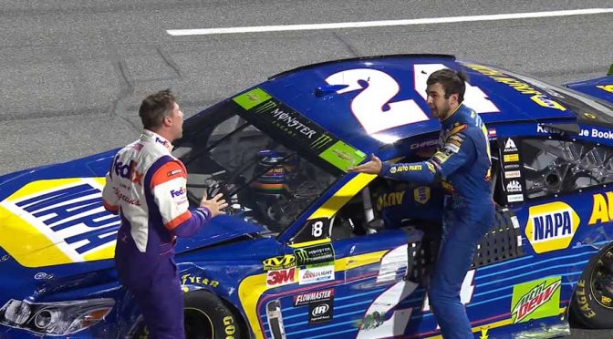 Featured image for Tide turns for Martinsville fans following Hamlin-Elliott incident