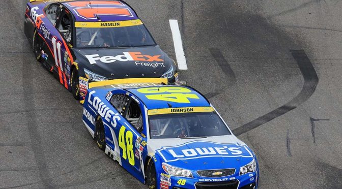 Hamlin heated after contact with Johnson in Martinsville
