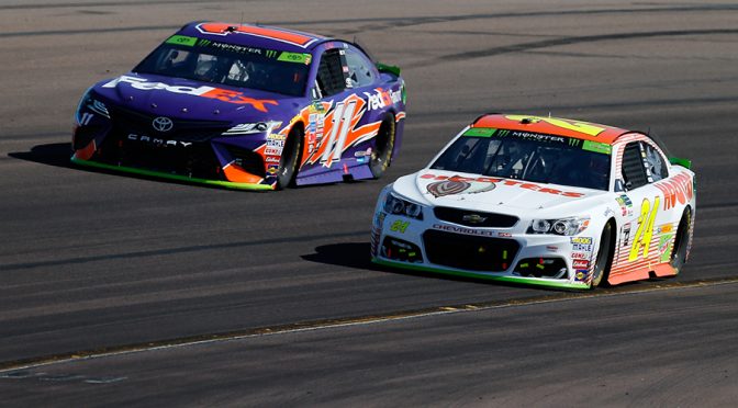 Title hopes dashed for Denny Hamlin after run-in with Chase Elliott
