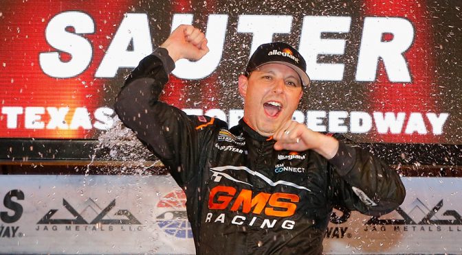 Featured Image for Johnny Sauter holds off fellow playoffs driver Austin Cindric for victory at Texas