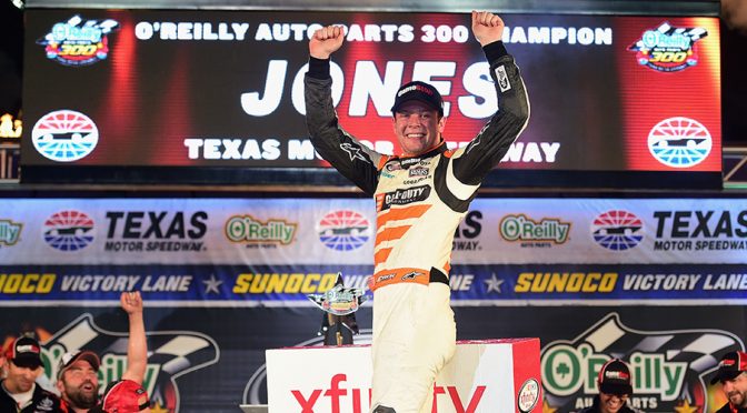 Jones rolls to Texas XFINITY win; Sadler regains playoff standings lead
