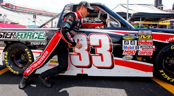 Featured image for Jones tops rain-soaked truck practice at Bristol