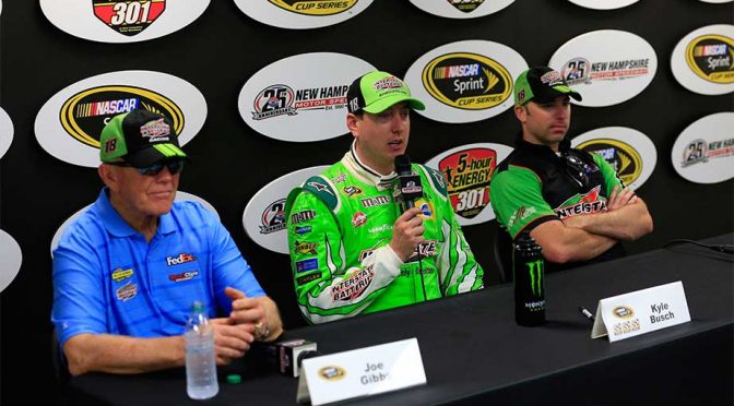 JGR, Penske flex Magic Mile muscles
