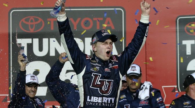 Featured Image for William Byron earns first Truck Series win at Kansas