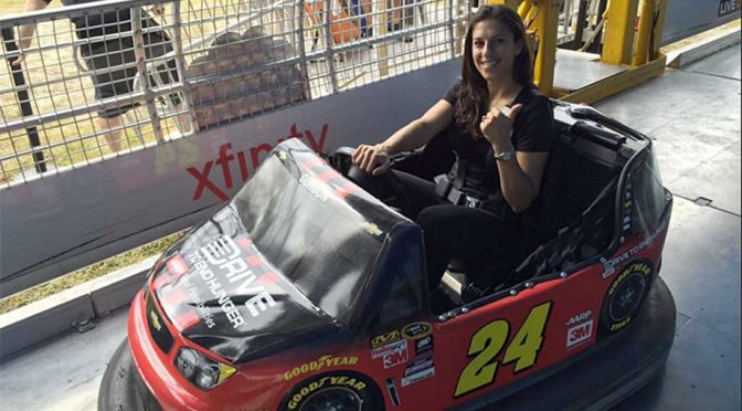 Soccer star Carli Lloyd enjoys NASCAR experience