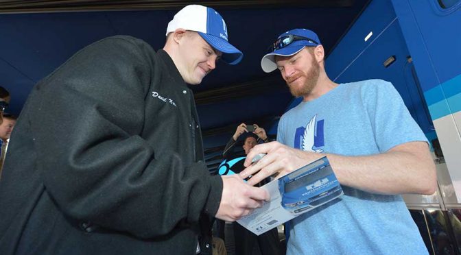 Award winner goes to Victory Lane with Dale Jr.
