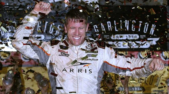 Carl Edwards rallies for dramatic Darlington win