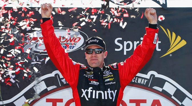 Edwards pulls bump-and-run on Kyle Busch to grab Richmond win