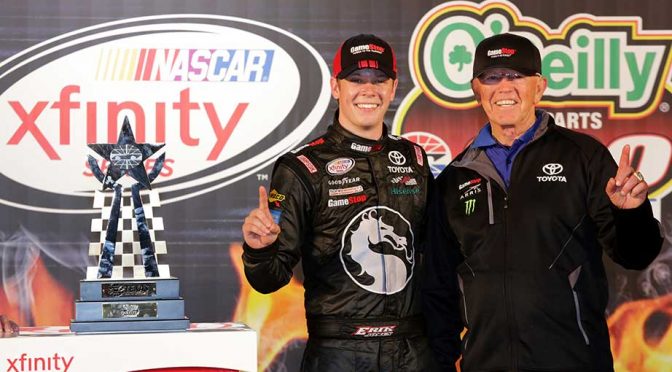 Featured image for J.D. Gibbs celebrates Erik Jones' XFINITY win
