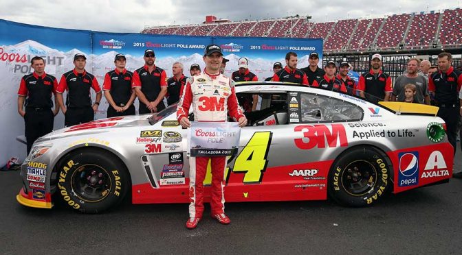 Gordon launches to Talladega pole in final plate race